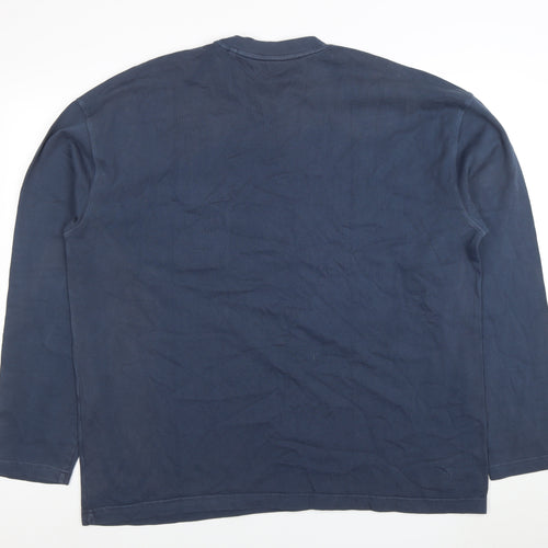 Next Mens Blue XL Crew Neck Long Sleeve Cotton Pullover Sweatshirt