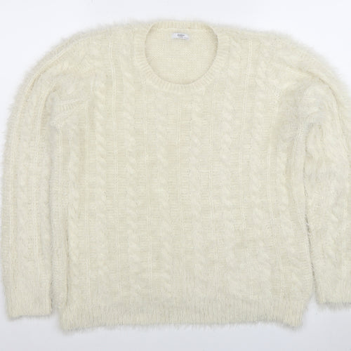 Cotton Traders Women’s Cream Cable-Knit Jumper Size 22/24