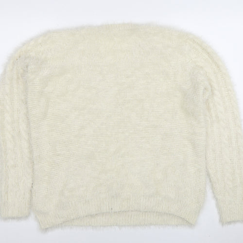 Cotton Traders Women’s Cream Cable-Knit Jumper Size 22/24
