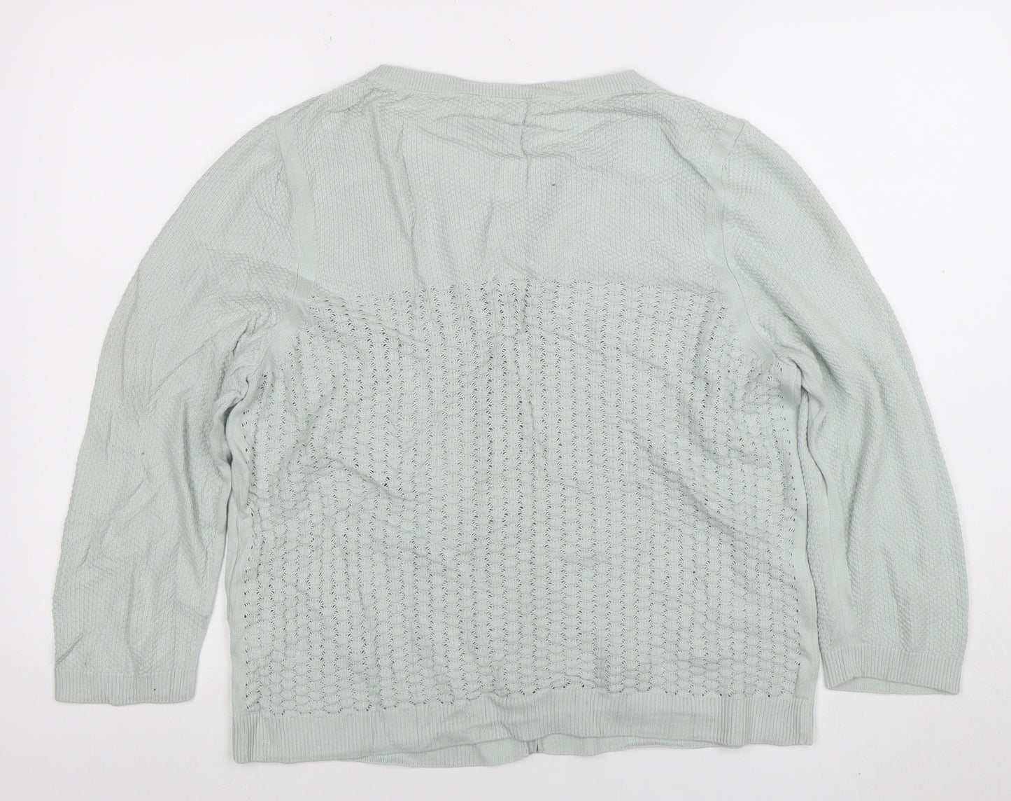 Monsoon Women's Ivory Cotton Knit Button Cardigan Size 14