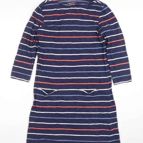 Mountain Warehouse Women’s Blue Striped Cotton T-Shirt Dress Size 10