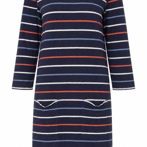 Mountain Warehouse Women’s Blue Striped Cotton T-Shirt Dress Size 10