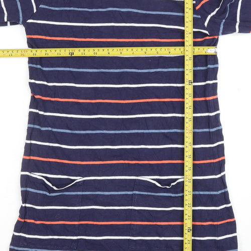 Mountain Warehouse Women’s Blue Striped Cotton T-Shirt Dress Size 10