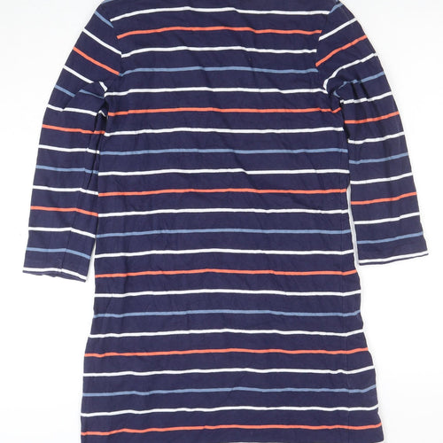 Mountain Warehouse Women’s Blue Striped Cotton T-Shirt Dress Size 10