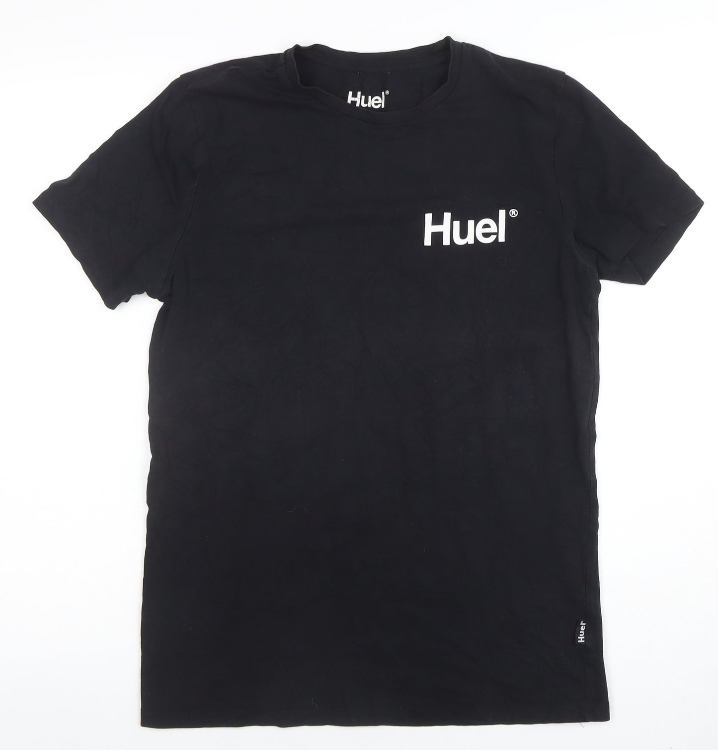 Huel Men's Black Small Crew Neck Short Sleeve Cotton T-Shirt