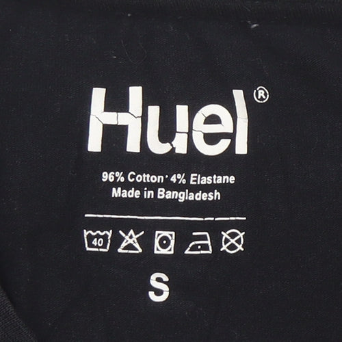 Huel Men's Black Small Crew Neck Short Sleeve Cotton T-Shirt