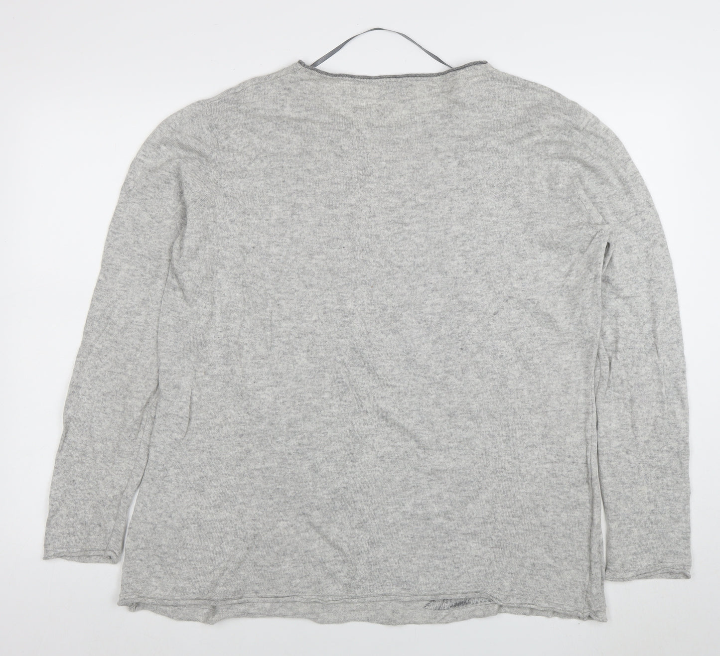 Benedetta b. Womens Grey Cashmere Blend Star Jumper XL
