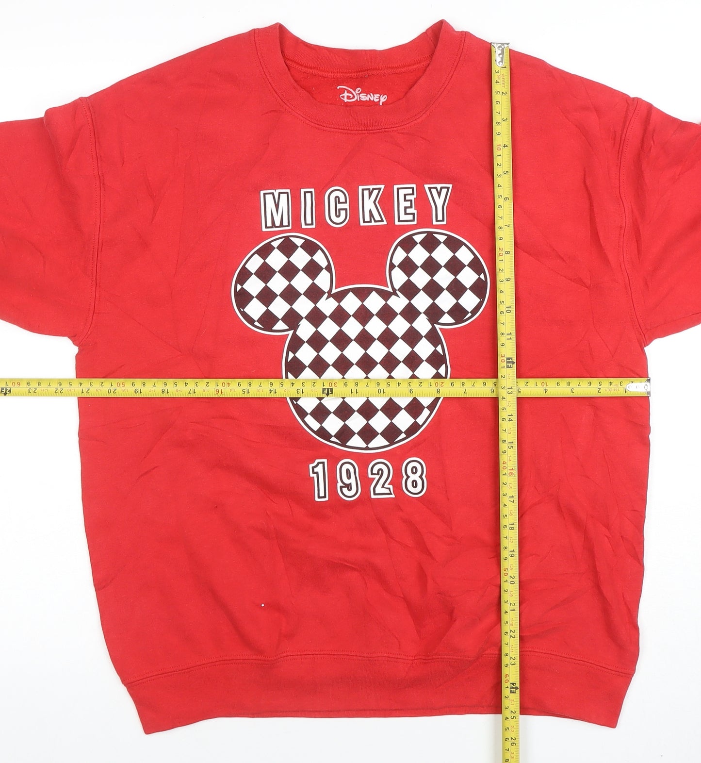 Disney Men's Red Mickey Mouse 1928 Pullover Sweatshirt Size M