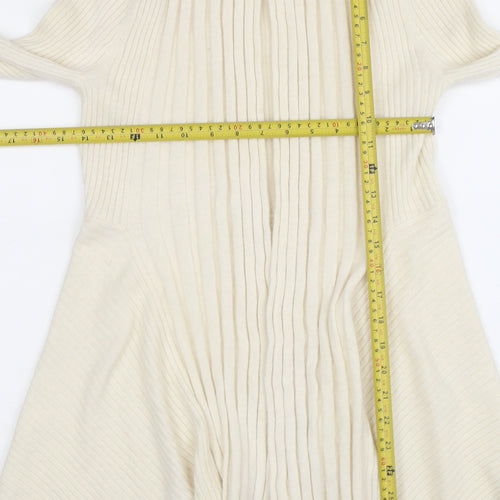 Fenn Wright Manson Women's Ivory Angora Knit Open Cardigan UK 12
