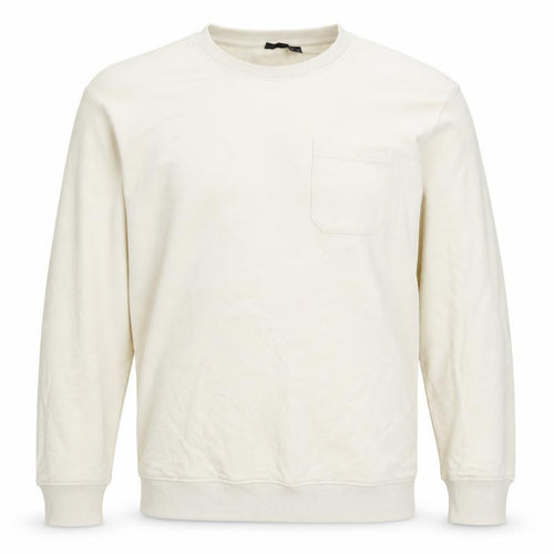 Livergy Men's Beige Crew Neck Fleece Sweatshirt Size L