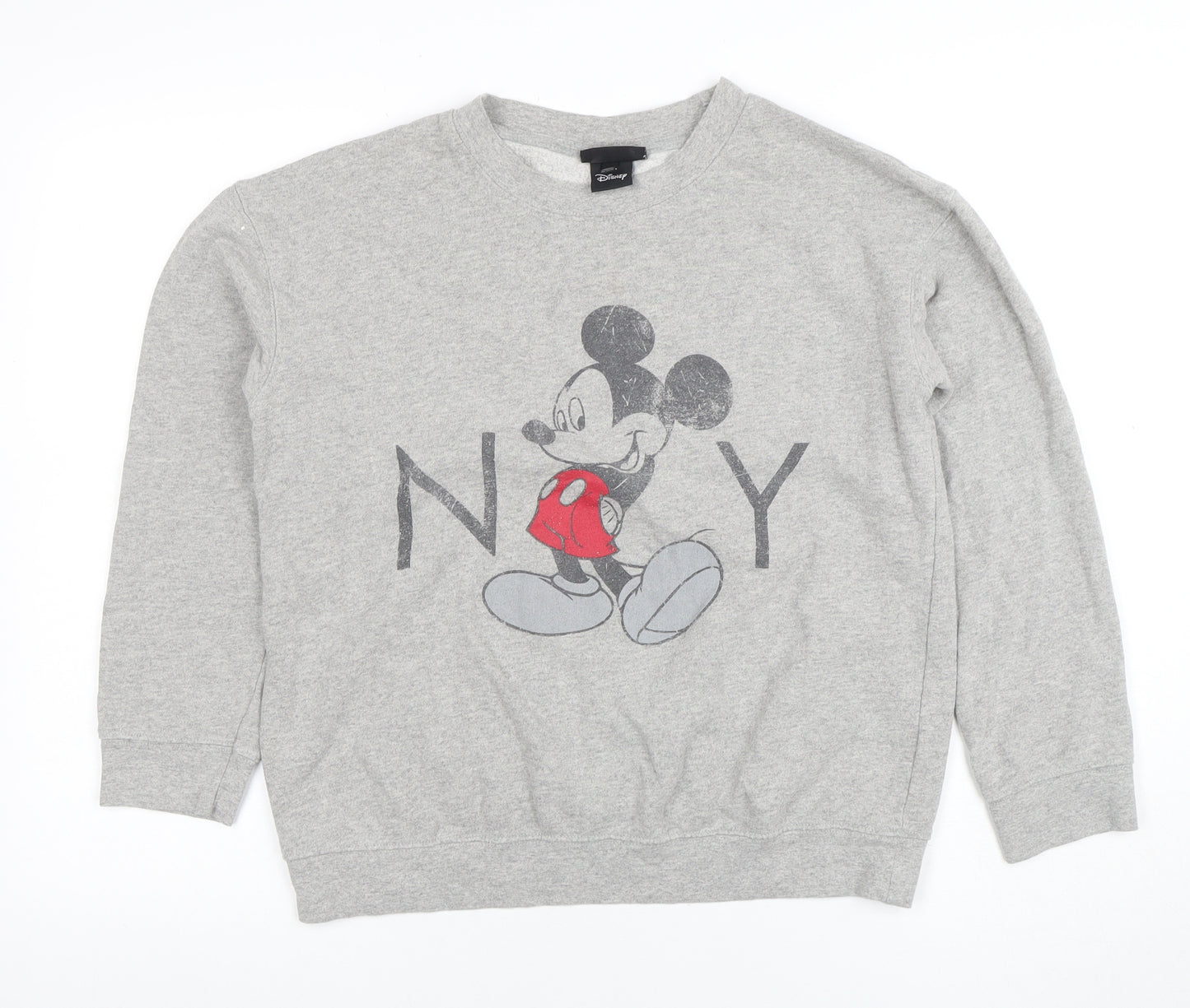 Topshop Petite Women's Grey Mickey Mouse Sweatshirt UK 8