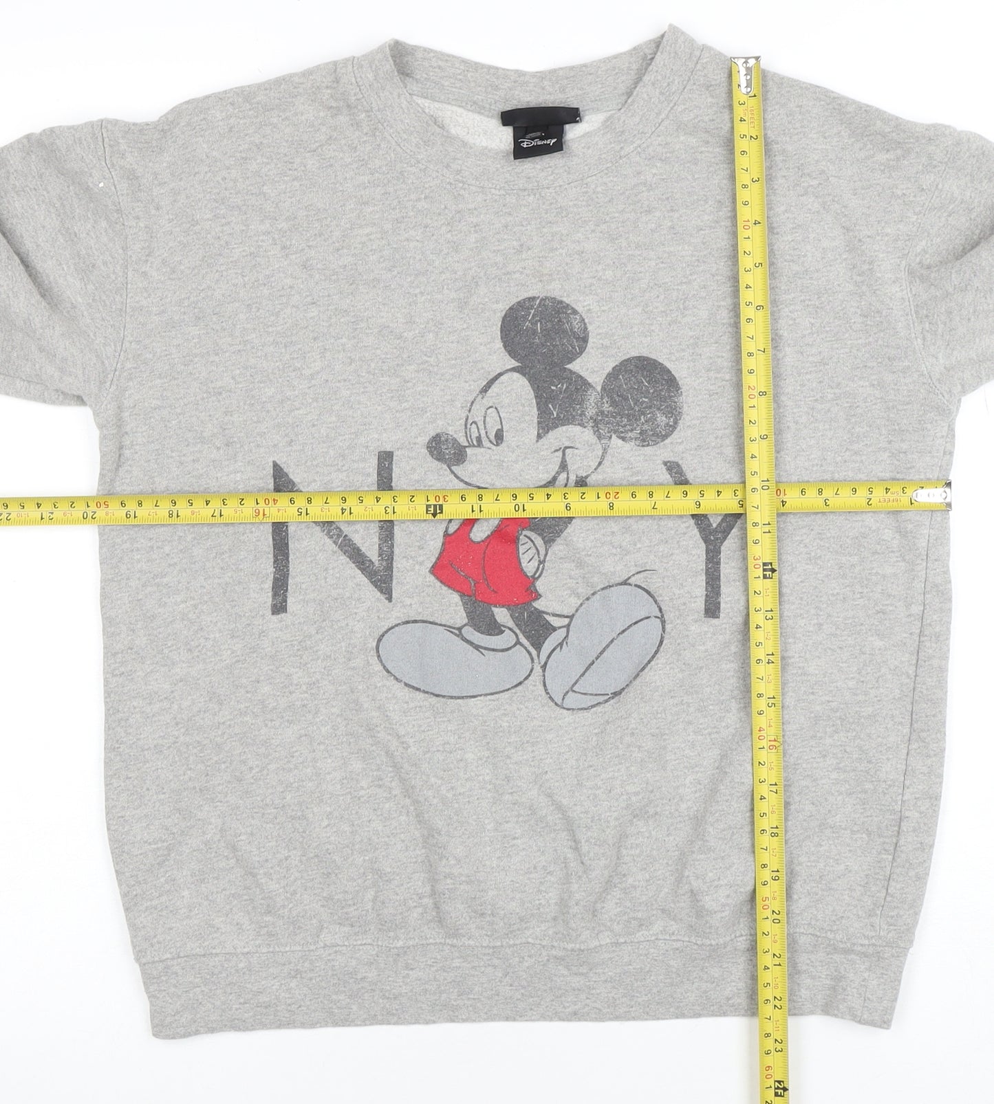 Topshop Petite Women's Grey Mickey Mouse Sweatshirt UK 8