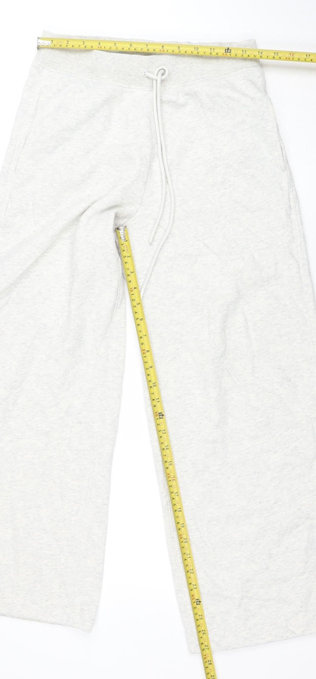 Marks and Spencer Womens Grey Size 10 Regular Fit Jersey Sweatpants