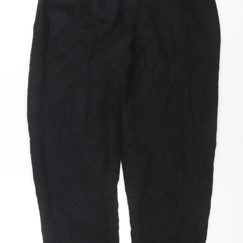 Zara Womens Black L Tapered Stretch Trousers