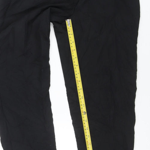 Zara Womens Black L Tapered Stretch Trousers