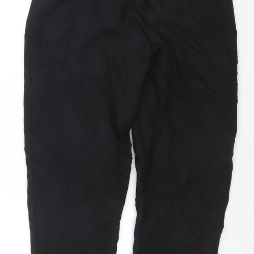 Zara Womens Black L Tapered Stretch Trousers