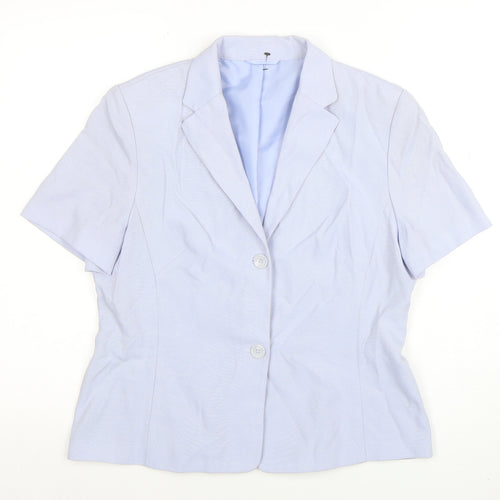 Dorothy Perkins Petites Blue Short Sleeve Blazer UK 14 Women’s Jacket