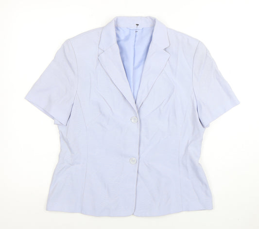 Dorothy Perkins Petites Blue Short Sleeve Blazer UK 14 Women’s Jacket