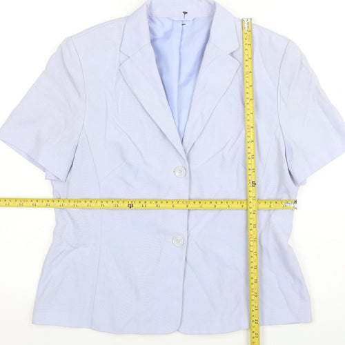 Dorothy Perkins Petites Blue Short Sleeve Blazer UK 14 Women’s Jacket