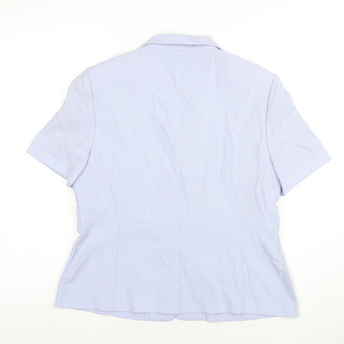 Dorothy Perkins Petites Blue Short Sleeve Blazer UK 14 Women’s Jacket