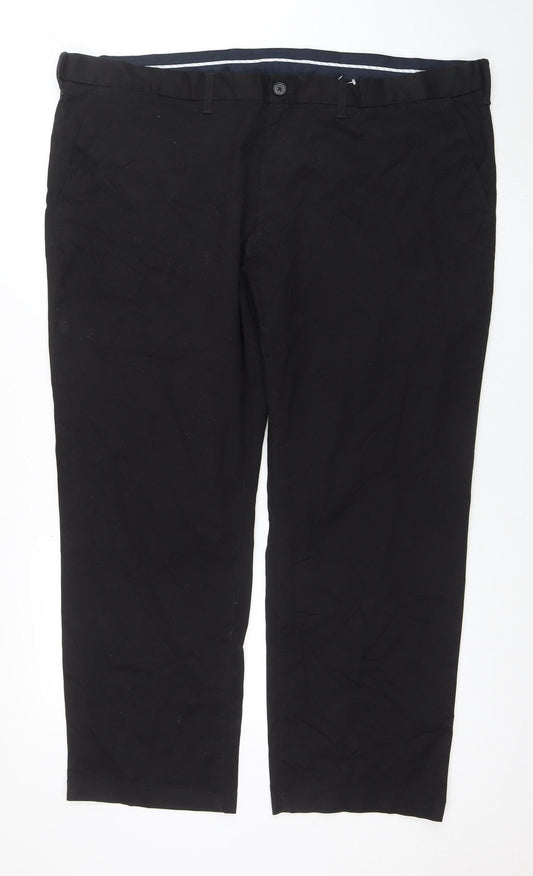 Marks and Spencer Men's Black Regular Fit Chino Trousers 36W 29L