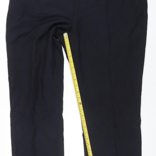 Marks and Spencer Men's Blue Regular Fit Formal Trousers 42W 29L
