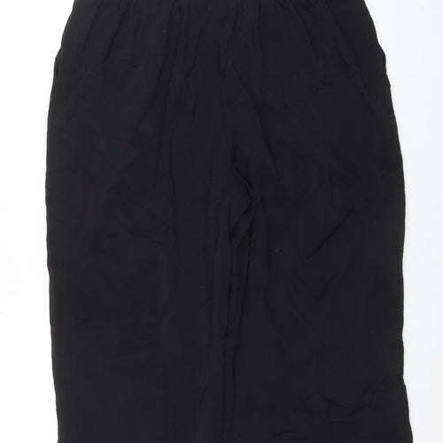 New Look Women's Black Size 14 Wide-Leg Trousers Polyester