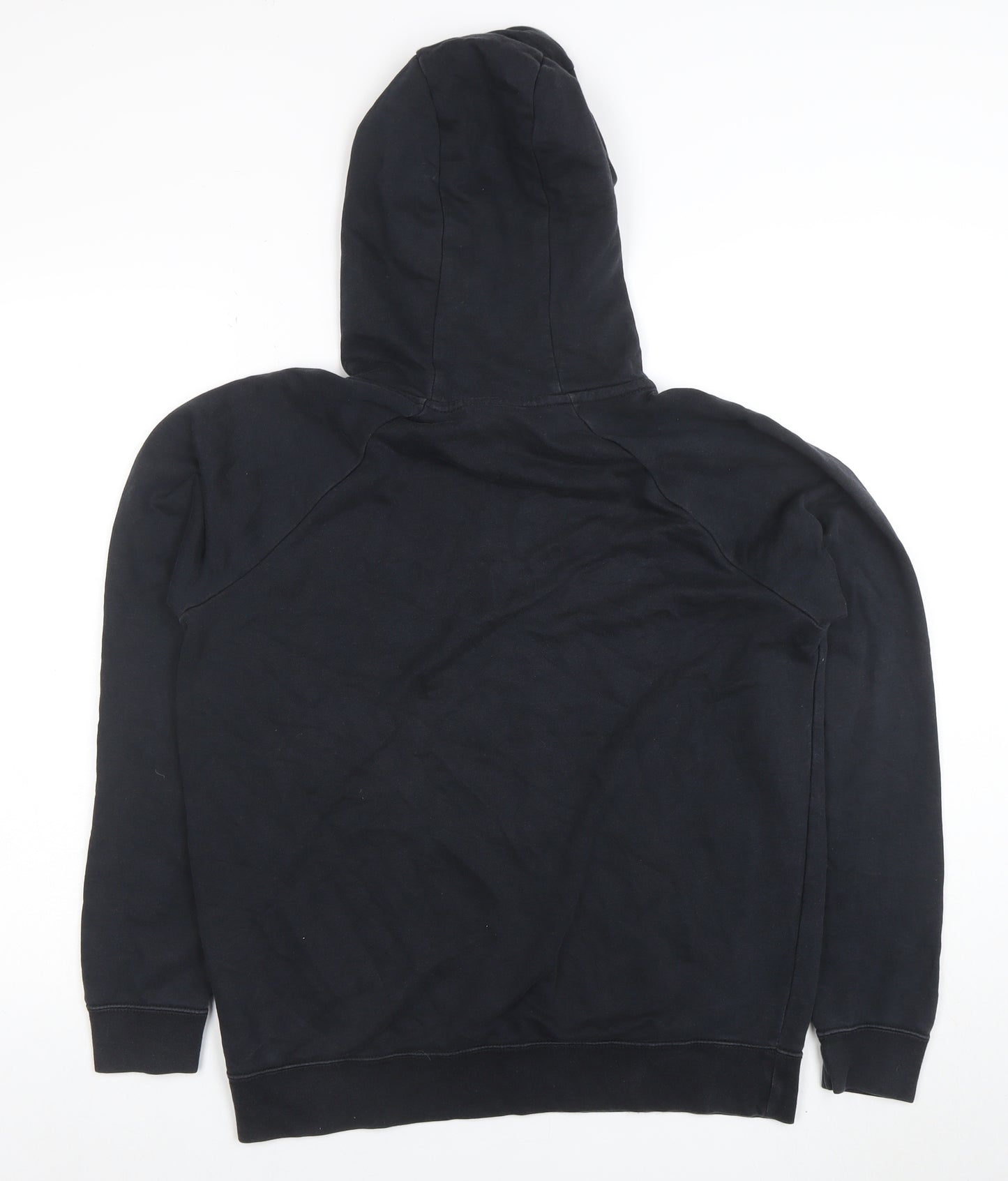 Nike Womens Black Pullover Hoodie Medium Cotton Blend Logo Print