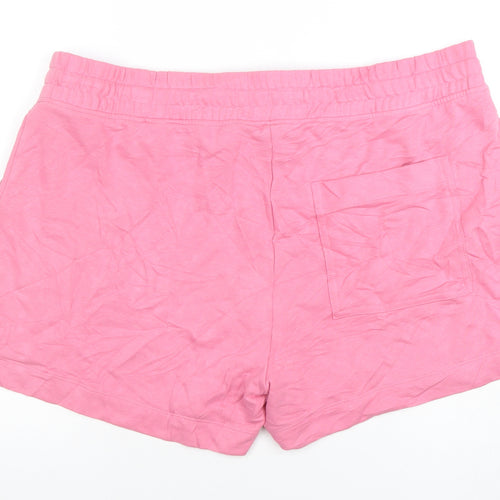 Marks and Spencer Women's Pink Jersey Drawstring Shorts Size 22