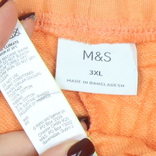 Marks and Spencer Men's Orange 3XL Jersey Sweat Shorts