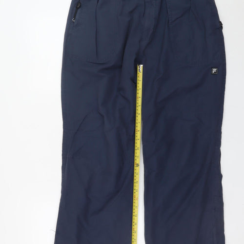 Fila Mens Blue Cargo Trousers L Lightweight Elastic Waist