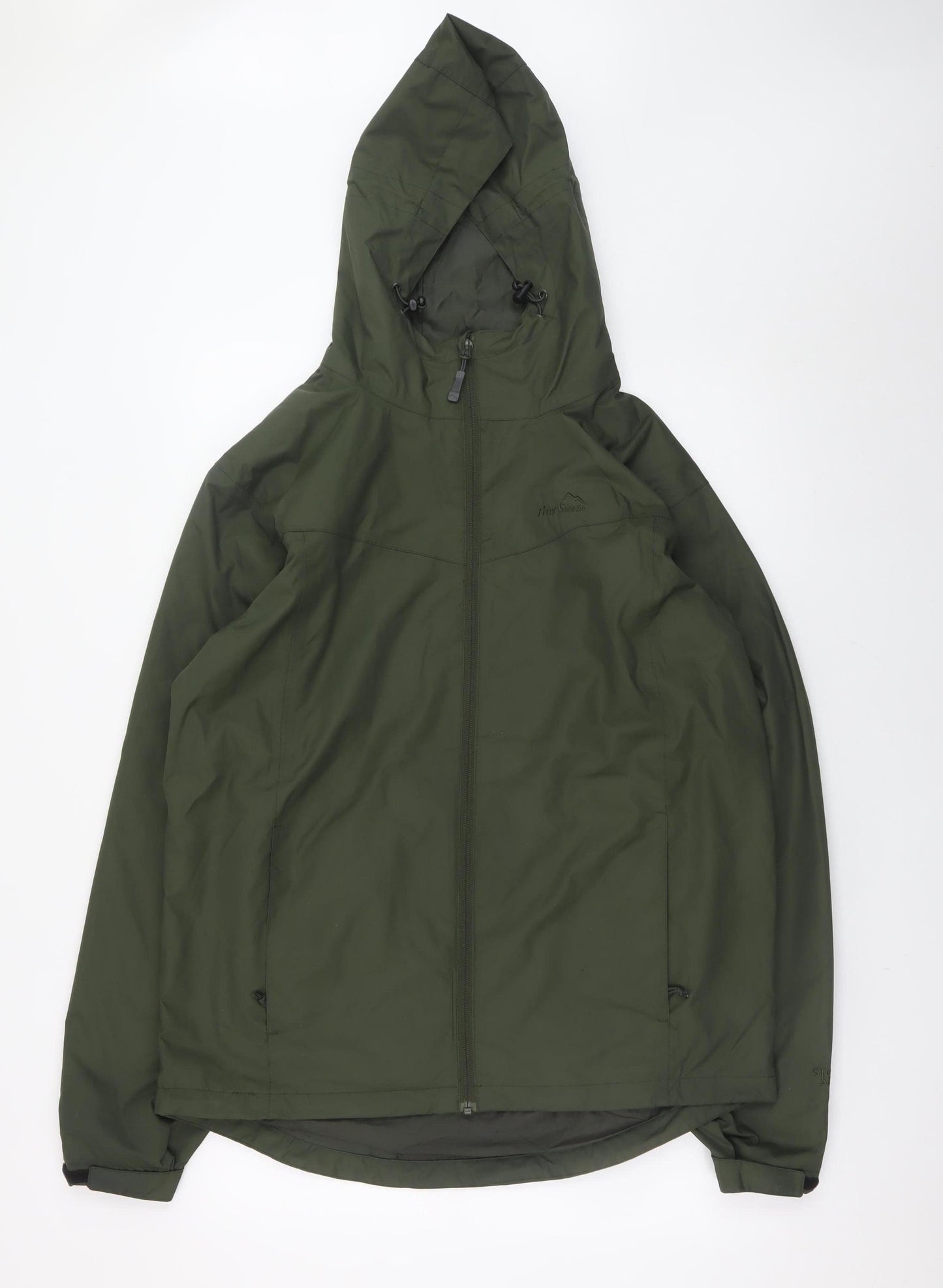 Peter Storm Men's Green Waterproof Hooded Rain Jacket Size M