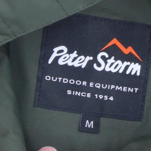 Peter Storm Men's Green Waterproof Hooded Rain Jacket Size M