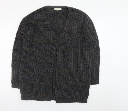 Sandwich Women's Grey Chunky-Knit V-Neck Cardigan Size S