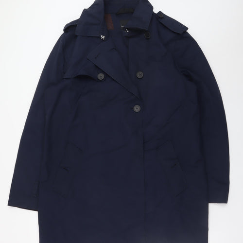 Marks and Spencer Men’s Blue Regular Fit Trench Coat L 42in