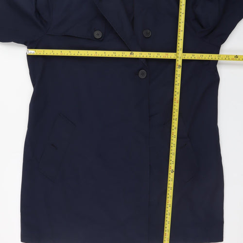 Marks and Spencer Men’s Blue Regular Fit Trench Coat L 42in