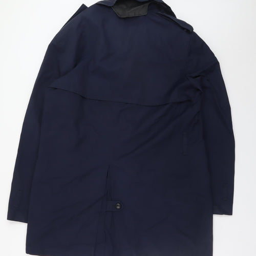 Marks and Spencer Men’s Blue Regular Fit Trench Coat L 42in