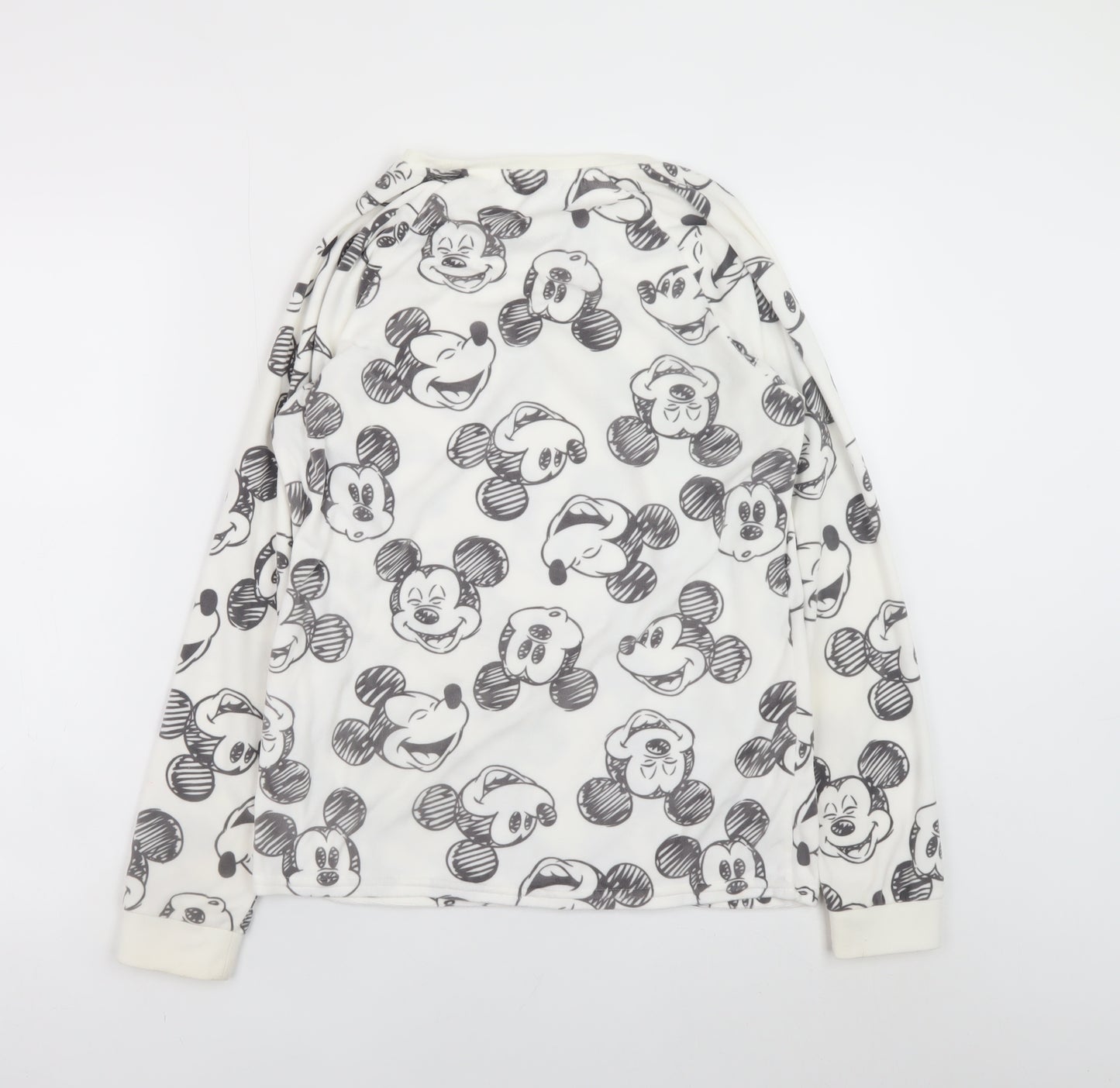 Disney Women’s White Mickey Mouse Fleece Pyjama Top XS