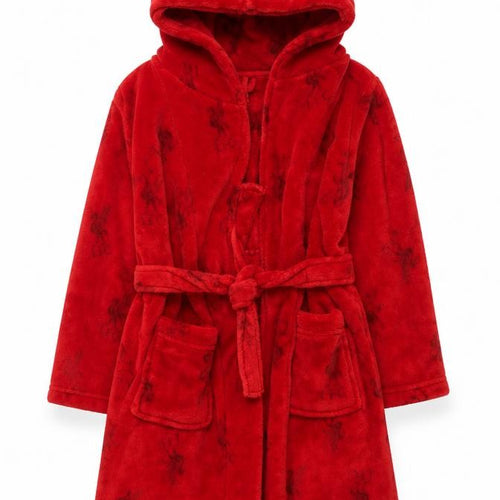 Liverpool FC Boys Red Fleece Hooded Robe 5-6 Years Winter Nightwear