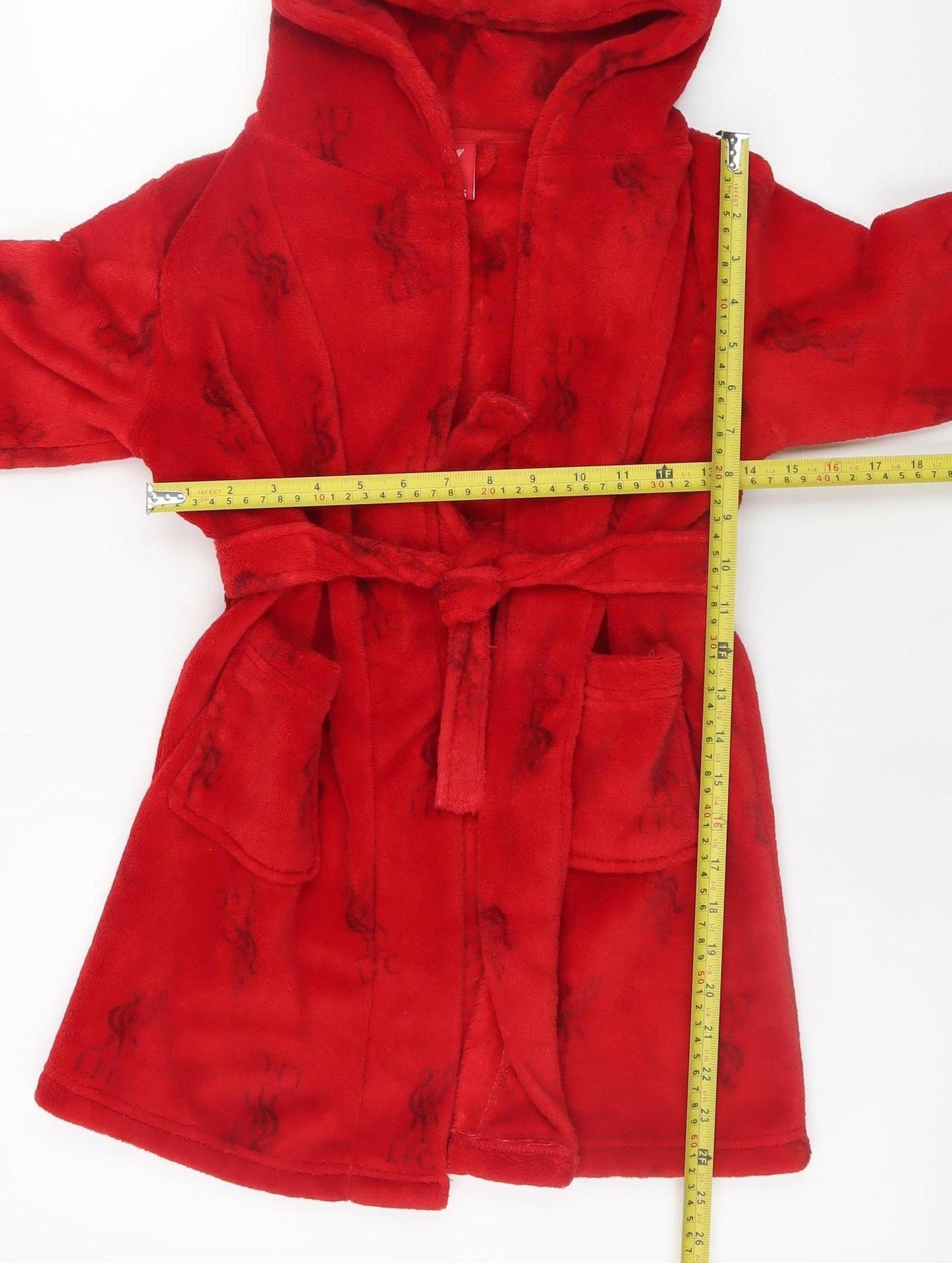 Liverpool FC Boys Red Fleece Hooded Robe 5-6 Years Winter Nightwear