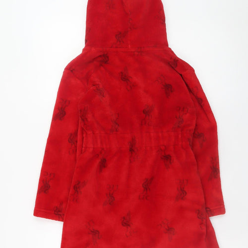Liverpool FC Boys Red Fleece Hooded Robe 5-6 Years Winter Nightwear