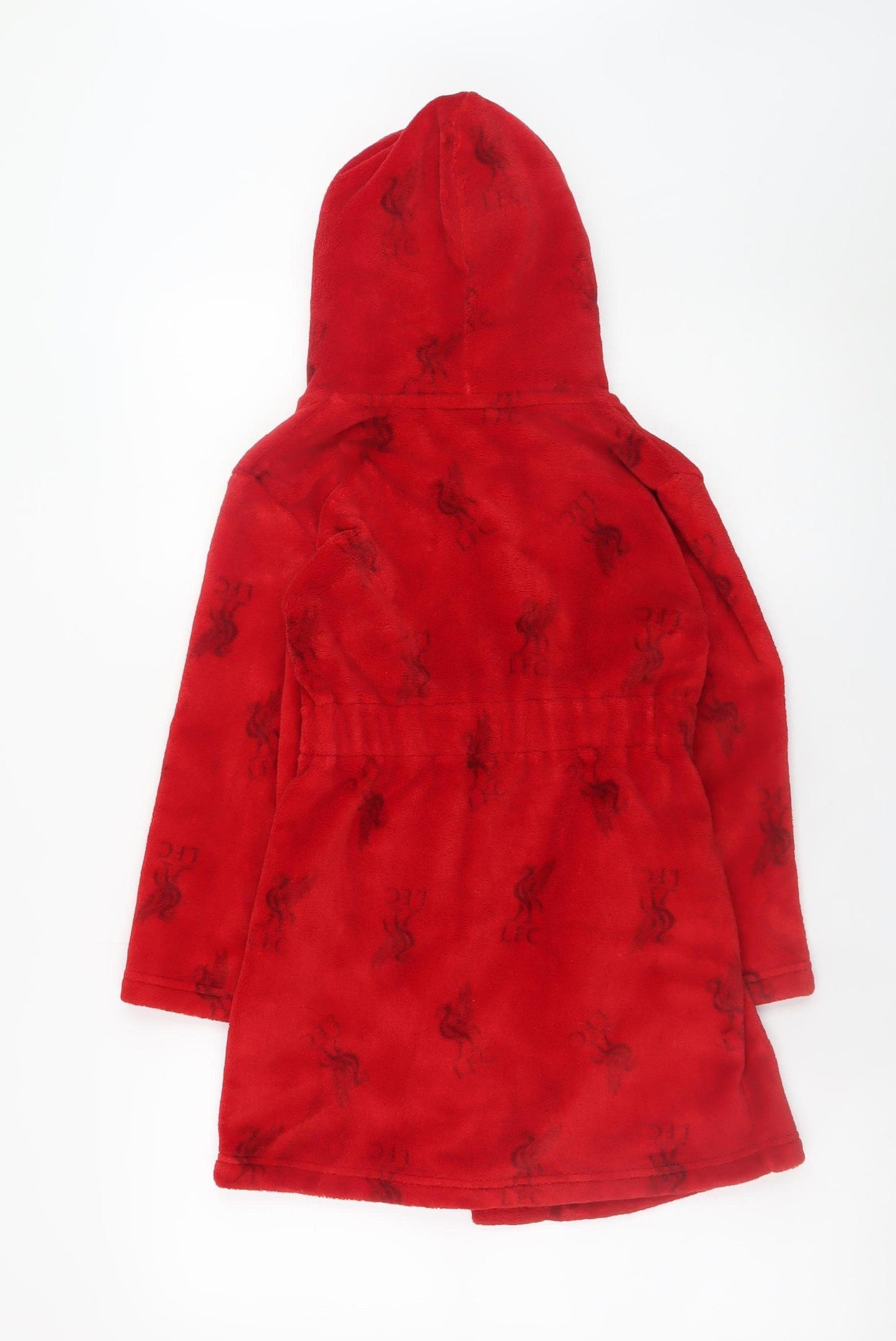 Liverpool FC Boys Red Fleece Hooded Robe 5-6 Years Winter Nightwear