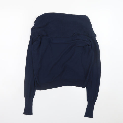 Vero Moda Women's Blue Knit Long Sleeve Open Cardigan XS