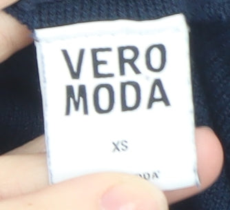Vero Moda Women's Blue Knit Long Sleeve Open Cardigan XS