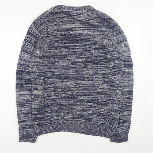 Burton Menswear London Men's Blue Crew Neck Pullover Jumper Medium