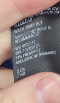 Marks and Spencer Women's Blue Crew Neck Pullover Jumper M