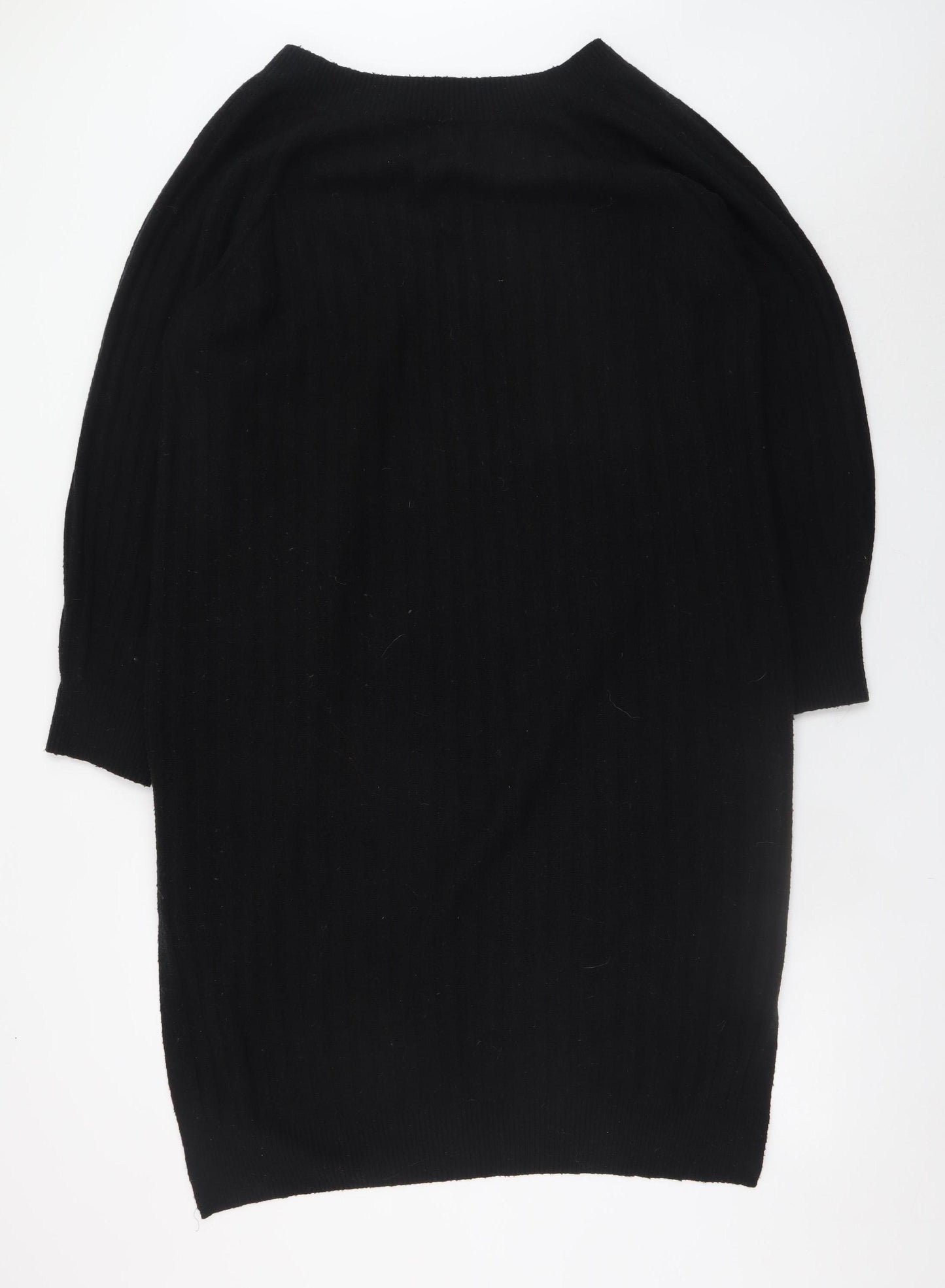 H&M Women’s Black Long Sleeve Knit Jumper Dress L