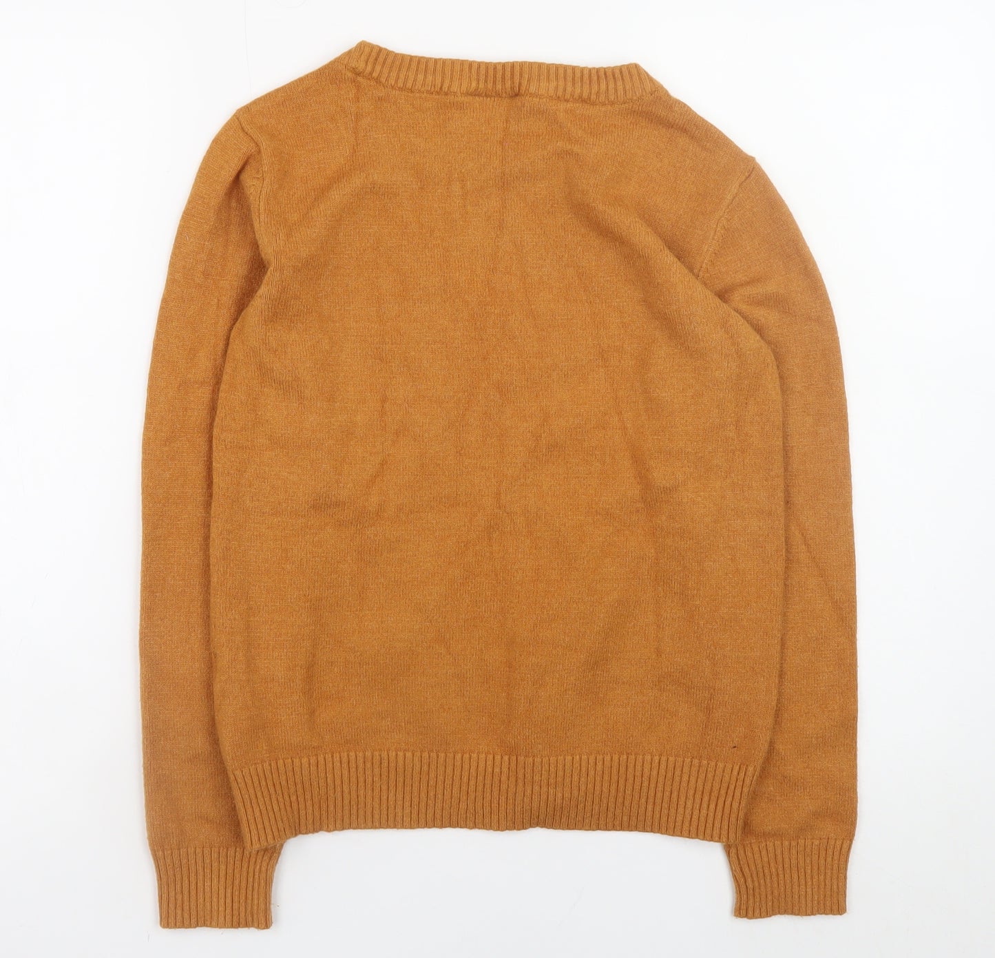 VILA Women's Brown Crew Neck Knit Jumper Size S