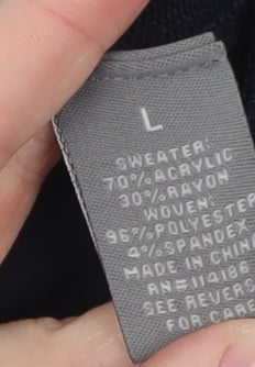 RETRO-ology Women's Black L Pullover Knit Jumper