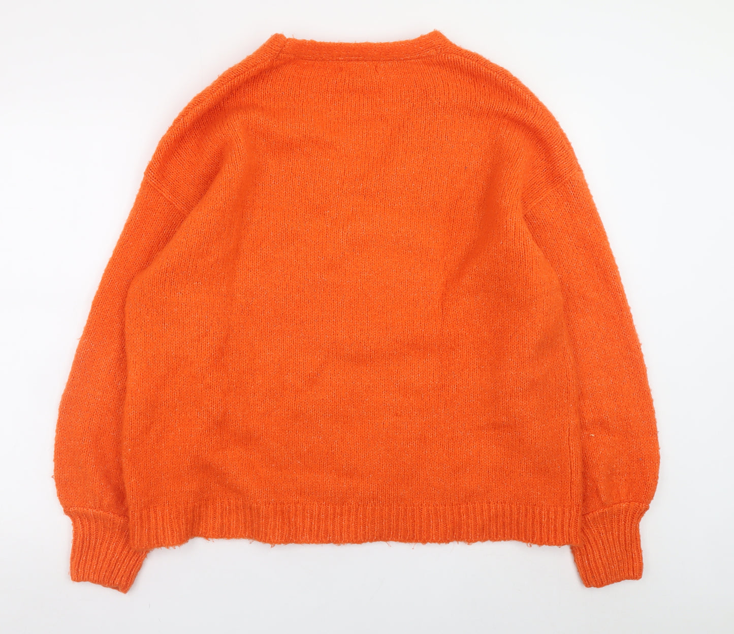 Joe Browns Women's Orange V-Neck Pullover Jumper Size 18